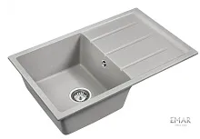 19 634 руб., Мойка кухонная кварцевая EMAR EMQ-1800.Q Барит