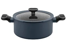 5 490 руб., Кастрюля MAUNFELD FRIDA MCS47FA02DG со стеклянной крышкой, 24 см, 4,7 л,, графитовый