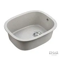 15 972 руб., Мойка кухонная кварцевая EMAR EMQ-1560.P Барит