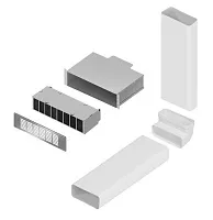 13 990 руб., Комплект воздуховодов MAUNFELD MIDS604 с фильтром CF312MW (для ПАНЕЛИ MIHC604SF2BK), белый