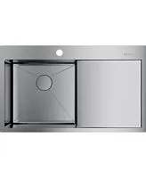 60 588 руб., Мойка кухонная OMOIKIRI Akisame 86-IN-L чаша слева