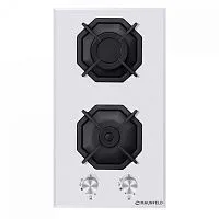 15 490 руб., Панель варочная газовая MAUNFELD EGHG.32.2CW/G белое стекло