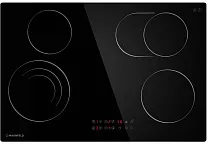 19 990 руб., Панель варочная стеклокерамическая MAUNFELD CVCE774SMTBK черное стекло