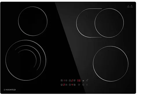 Панель варочная стеклокерамическая MAUNFELD CVCE774SMTBK черное стекло фото в интернет-магазине «Mebelex»