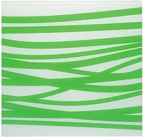 9 700 руб., Разделочная доска малая для мойки Horizont 60D  408x394x4 стекло белое/зел. декор