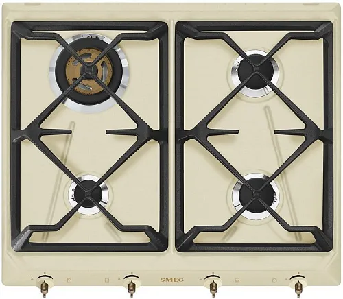 Варочная панель газовая SMEG SRV864POGH Кремовый фото в интернет-магазине «Mebelex»