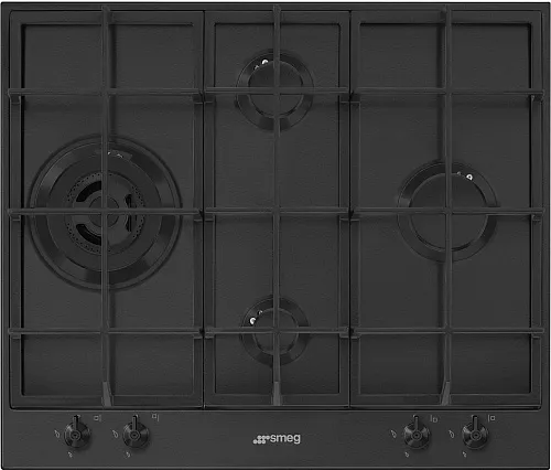 Варочная панель газовая SMEG PX364LMB Чёрный матовый фото в интернет-магазине «Mebelex»