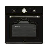 47 990 руб., Шкаф духовой электрический LEX EDM 6070С BL стекло черное/полир. латунь, ретро