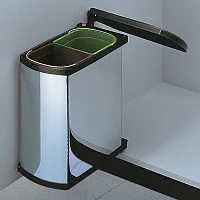 9 930 руб., Мусорное ведро встраиваемое Hailo Oko-Flex 16л(2х8) черное