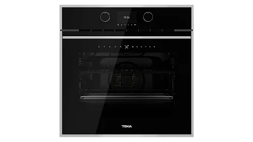 Шкаф духовой электрический STEAKMASTER BLACK-SS с 4' TFT-дисплеем, турбо, 3-хуров.пиролиз фото в интернет-магазине «Mebelex»