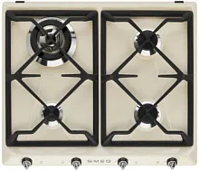 74 000 руб., Варочная панель газовая SMEG SR964PGH Кремовая