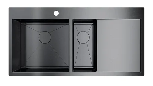 Мойка кухонная OMOIKIRI Akisame 100-2 чаша слева фото в интернет-магазине «Mebelex»