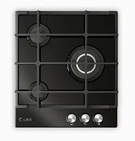 17 690 руб., Панель варочная газовая LEX GVG 431 BL (черное стекло, чугунные решетки)