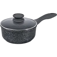 2 890 руб., Ковш MAUNFELD GRETA MF18GRTT01SP из литого алюминия со стеклянной крышкой, 18 см, 1,6 л