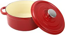 15 490 руб., Чугунная кастрюля с крышкой KORTING K 1224 R