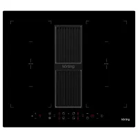 163 490 руб., Панель варочная индукционная KORTING HIBH 68980 NB с интегрированной вытяжкой
