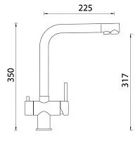 39 600 руб., Смеситель для кухни SCHOCK Wellus Cristalite 