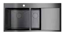 71 188 руб., Мойка кухонная OMOIKIRI Akisame 100-2 чаша слева