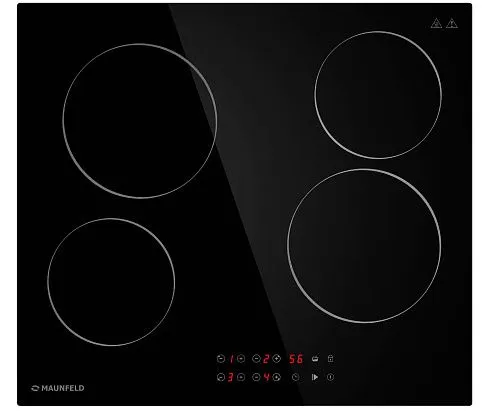 Варочная панель стеклокерамическая MAUNFELD CVCE594BK черное стекло фото в интернет-магазине «Mebelex»
