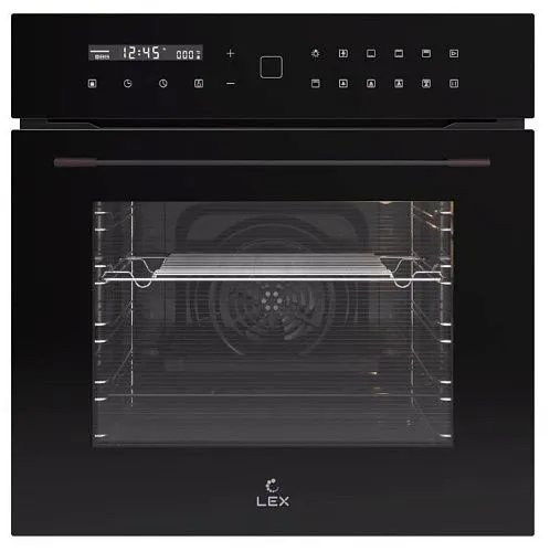Шкаф духовой электрический LEX EDS 101 BBL черное стекло фото в интернет-магазине «Mebelex»