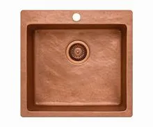 100 530 руб., Кухонная мойка Seaman Natural Genova SMC-5351V (медь, 1.5 мм, ручная сварка, R=10мм)