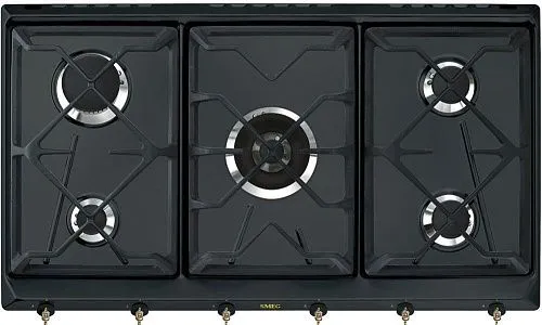 Варочная панель газовая SMEG SRV896AOGH Антрацит фото в интернет-магазине «Mebelex»