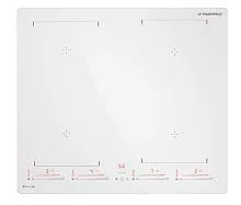 41 990 руб., Панель варочная индукционная MAUNFELD CVI604SBEXWH Inverter, белый