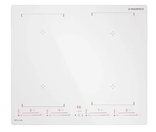 Панель варочная индукционная MAUNFELD CVI604SBEXWH Inverter, белый фото в интернет-магазине «Mebelex»