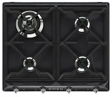 74 000 руб., Варочная панель газовая SMEG SR964NGH Черная