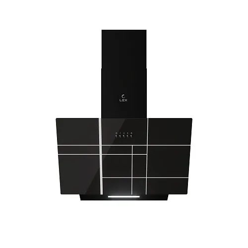 Вытяжка кухонная наклонная LEX MOZA 600 R1 BLACK фото в интернет-магазине «Mebelex»