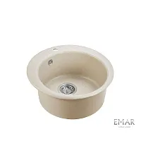 10 293 руб., Мойка кухонная кварцевая EMAR EMQ-1475.C Берилл