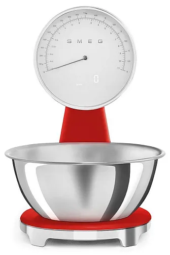 Кухонные весы SMEG KSF01RDWW, красный фото в интернет-магазине «Mebelex»