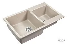 22 785 руб., Мойка кухонная кварцевая EMAR EMQ-2800.Q Берилл