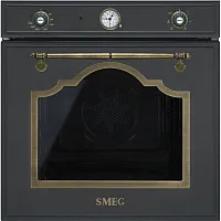 129 990 руб., Духовой шкаф Электрический SMEG SF700AO, цвет антрацит, фурнитура латунная