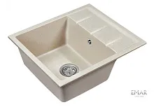 14 806 руб., Мойка кухонная кварцевая EMAR EMQ-1580.Q Берилл