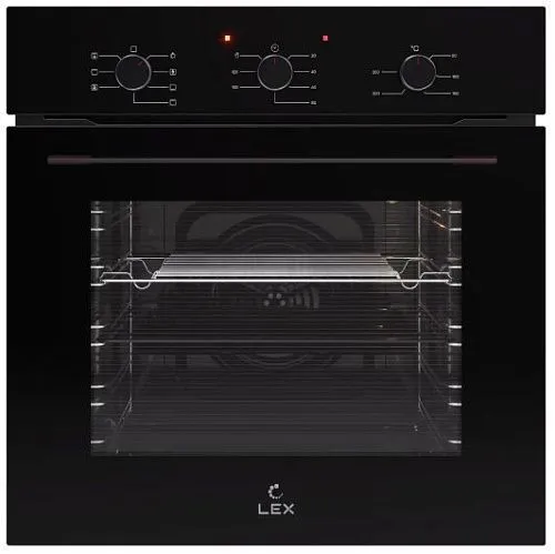 Шкаф духовой электрический LEX EDM 075 BBL черное стекло фото в интернет-магазине «Mebelex»