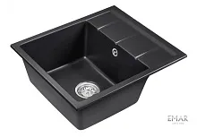 16 712 руб., Мойка кухонная кварцевая EMAR EMQ-1580.Q Морион