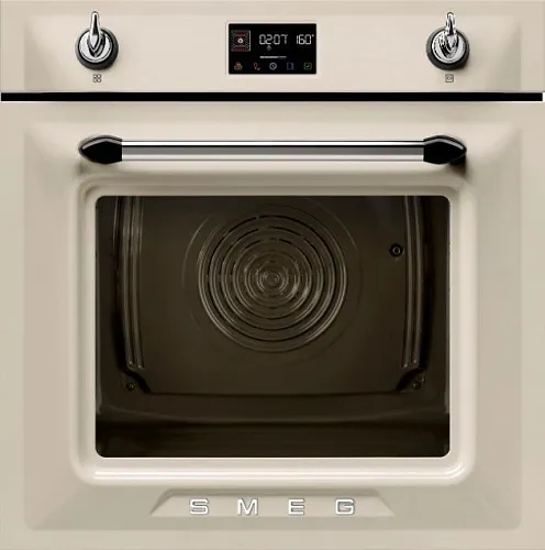 Духовой шкаф Электрический SMEG SOP6902S2PP, с пароувлажнением и пиролизом, цвет кремовый фото в интернет-магазине «Mebelex»