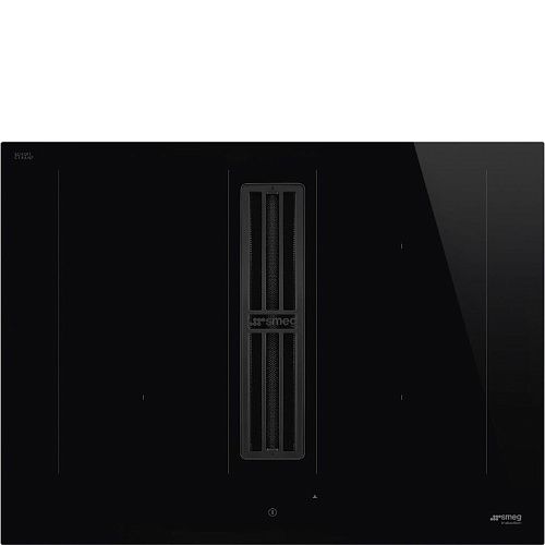 Варочная панель Индукционная SMEG HOBD472D со встроенной вытяжкой черное стекло фото в интернет-магазине «Mebelex»