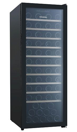 Винный шкаф Отдельностоящий MAUNFELD MFWC-201S84, 84 бутылки, черный фото в интернет-магазине «Mebelex»
