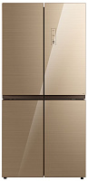 111 090 руб., Отдельностоящий холодильник KORTING KNFM 81787 GB, Side-By-Side золотисто-бежевое стекло