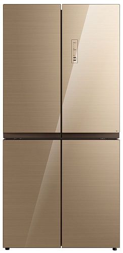 Отдельностоящий холодильник KORTING KNFM 81787 GB, Side-By-Side золотисто-бежевое стекло фото в интернет-магазине «Mebelex»