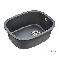 14 380 руб., Мойка кухонная кварцевая EMAR EMQ-1560.P Морион