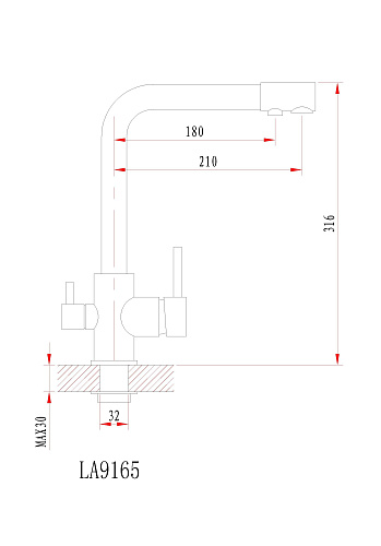 Смеситель для кухни Granula GR-3015 фото в интернет-магазине «Mebelex»