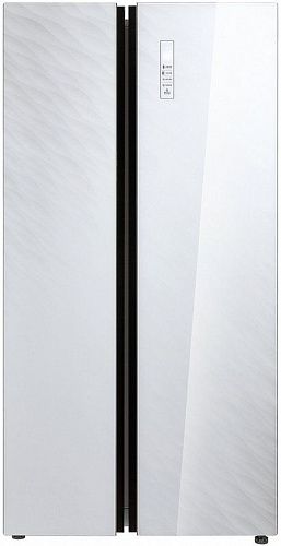 Отдельностоящий холодильник KORTING KNFS 91797 GW, Side-By-Side белое стекло фото в интернет-магазине «Mebelex»