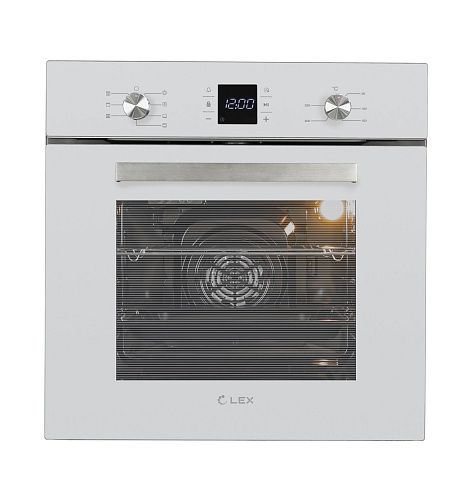 Духовой шкаф Электрический встраиваемый LEX EDM 071 WH стекло, белый фото в интернет-магазине «Mebelex»