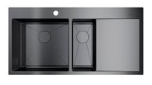 69 790 руб., Мойка кухонная OMOIKIRI Akisame 100-2 чаша слева
