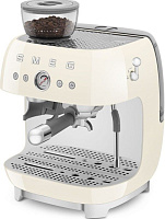 99 990 руб., Кофемашина-эспрессо SMEG EGF03CREU со встроенной кофемолкой, кремовый