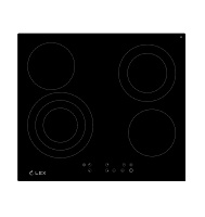 19 690 руб., Стеклокерамическая панель LEX EVH 642-2 BL (черное стекло, две расширяемые зоны)