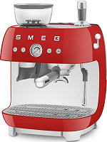 99 990 руб., Кофемашина-эспрессо SMEG EGF03RDEU со встроенной кофемолкой, красный